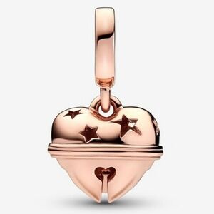 Authentic NEW Pandora Festive Bell Dangle Charm 14K RGP
